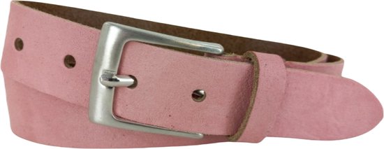 Riem pour femme | Couleur : rose | 3 cm de large | Taille de la ceinture : 90 cm (longueur totale : 105 cm) | 100% cuir véritable | Boucle sans nickel