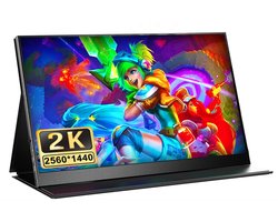 Uperfect Portable Monitor – Draagbare Monitor 17,3 Inch - 144Hz – 2560X1440p – Met Beschermhoes