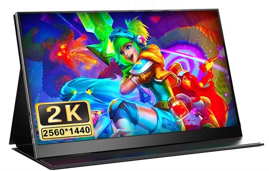 Uperfect Portable Monitor – Draagbare Monitor 17,3 Inch - 144Hz – 2560X1440p – Met Beschermhoes