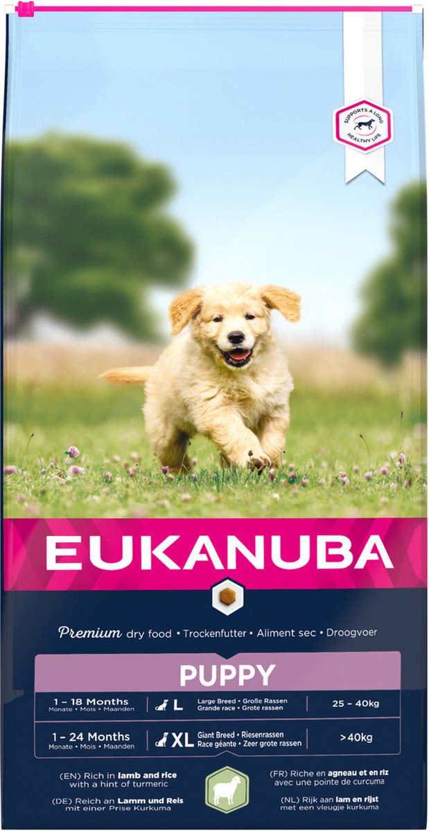 2x12kg Puppy Large & Giant Breed Lam & Rijst Eukanuba Hondenvoer