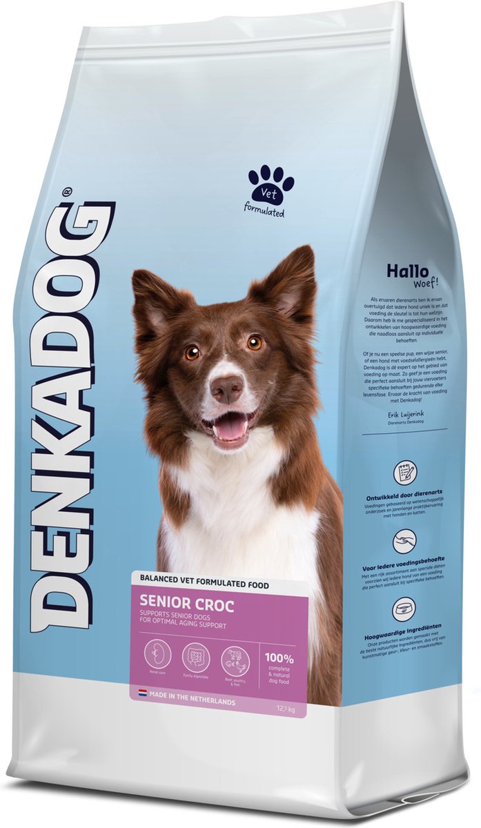 Denkadog Senior Croc hondenvoer 12,5 kg