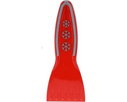 Rode ijskrabber / raamkrabber van kunststof 20 cm - Ruiten krabbers - Auto accessoires winter