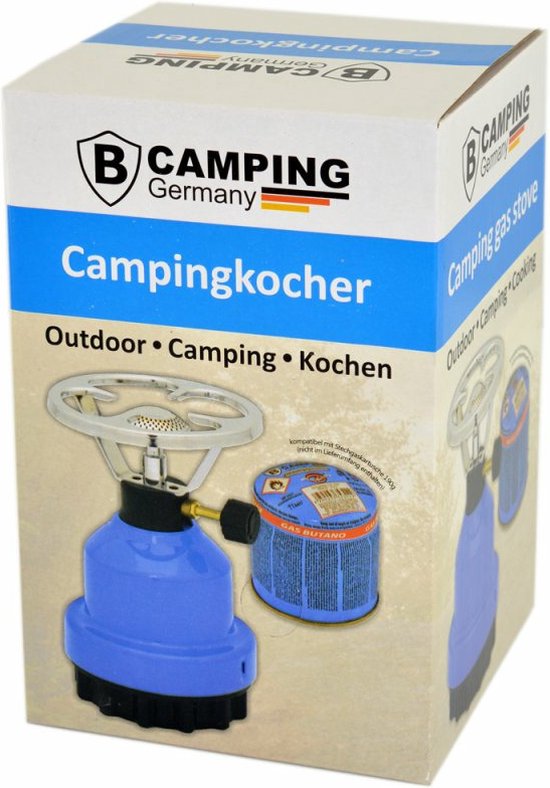 Camping kookstel - metaal - zwart - incl. gas navulling priktank - 190 gram van Merkloos — afbeelding 3