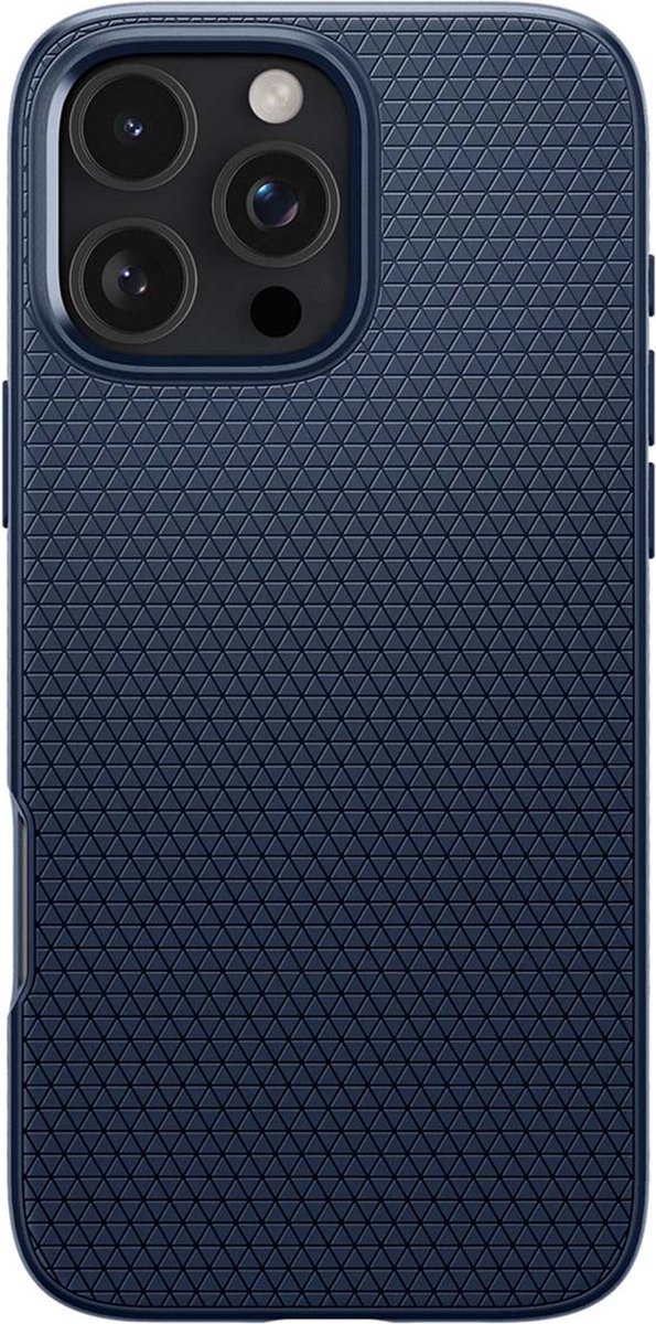 Spigen Liquid Air TPU Hoesje iPhone 16 Pro Max Blauw, Flexibel, Dun, Schokabsorberend, Matte Afwerking, Verhoogde Randen - Afbeelding 4