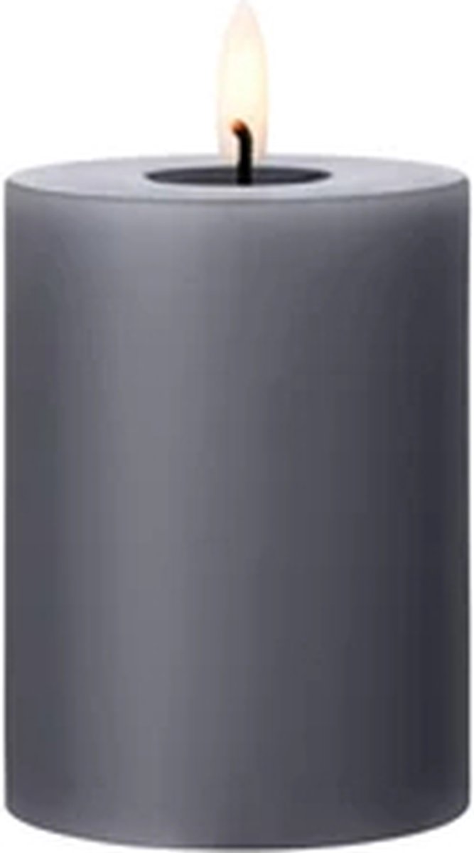 Ester & Erik Led Pillar kaars H10cm dark slate Grijs