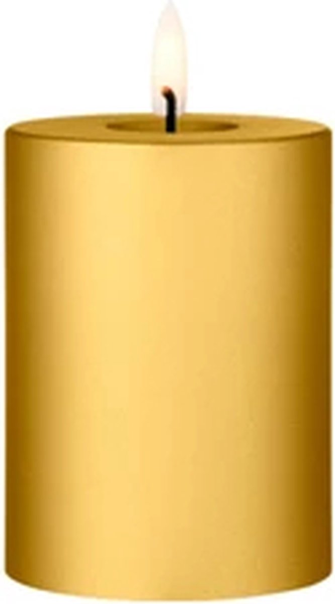 Ester & Erik Led Pillar kaars H10cm gold metallic Goud