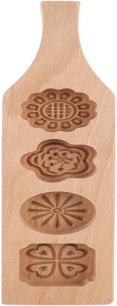 MoonCake Schimmel Mooie Bloem Patroon DIY Maan Cakevorm met Handvat Houten Handgemaakte Taart Maken Mung Bean Cake Ijs Huid Bakken Tools(#2)