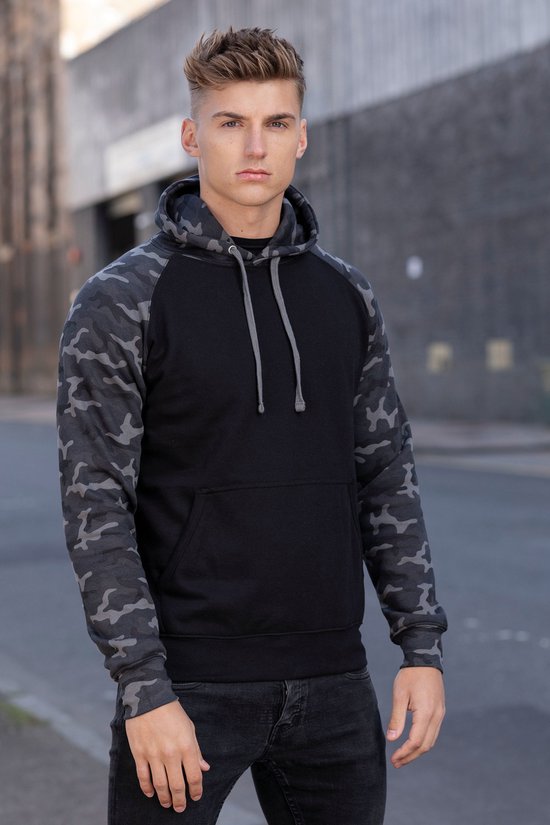 Just Hoods capuchon sweater camouflage black voor heren Classic Hooded Sweat . bol