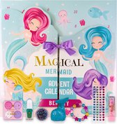 Make-up Geschenkset voor Meisjes - Mermaid - 24 verrassingen - Kinderen Dames Adventskalender Beauty Meisjes 2024 - Cadeau meisje 3 jaar, 4 jaar, 5 jaar, 6 jaar, 7 jaar, 8 jaar - Kerstcadeau - Kerstpakket Zeemeermin
