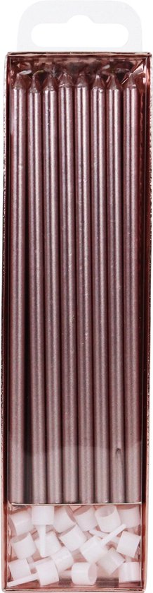 Bougies Extra Longues PME Or Rose 18cm pk / 16