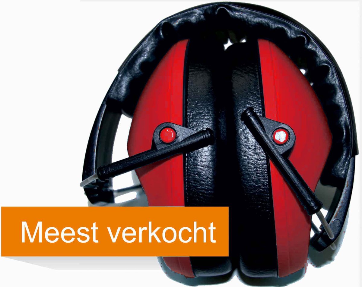 DKT Eduline DKT-GAFS07R Geluidsafschermer Kind vanaf 4 jaar/ Oorkap / Concentratiekoptelefoon rood Geschikt voor de schoolklas, school, evenementen