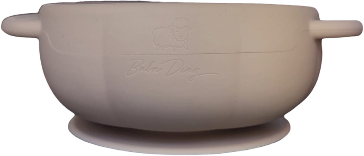 Goedkoopste Baba Ding - Siliconen Kom - Anti Slip - Kommetje - Met Zuignap - Veilig - Praktische Kom voor Baby’s en Peuters - BPA vrij Beige