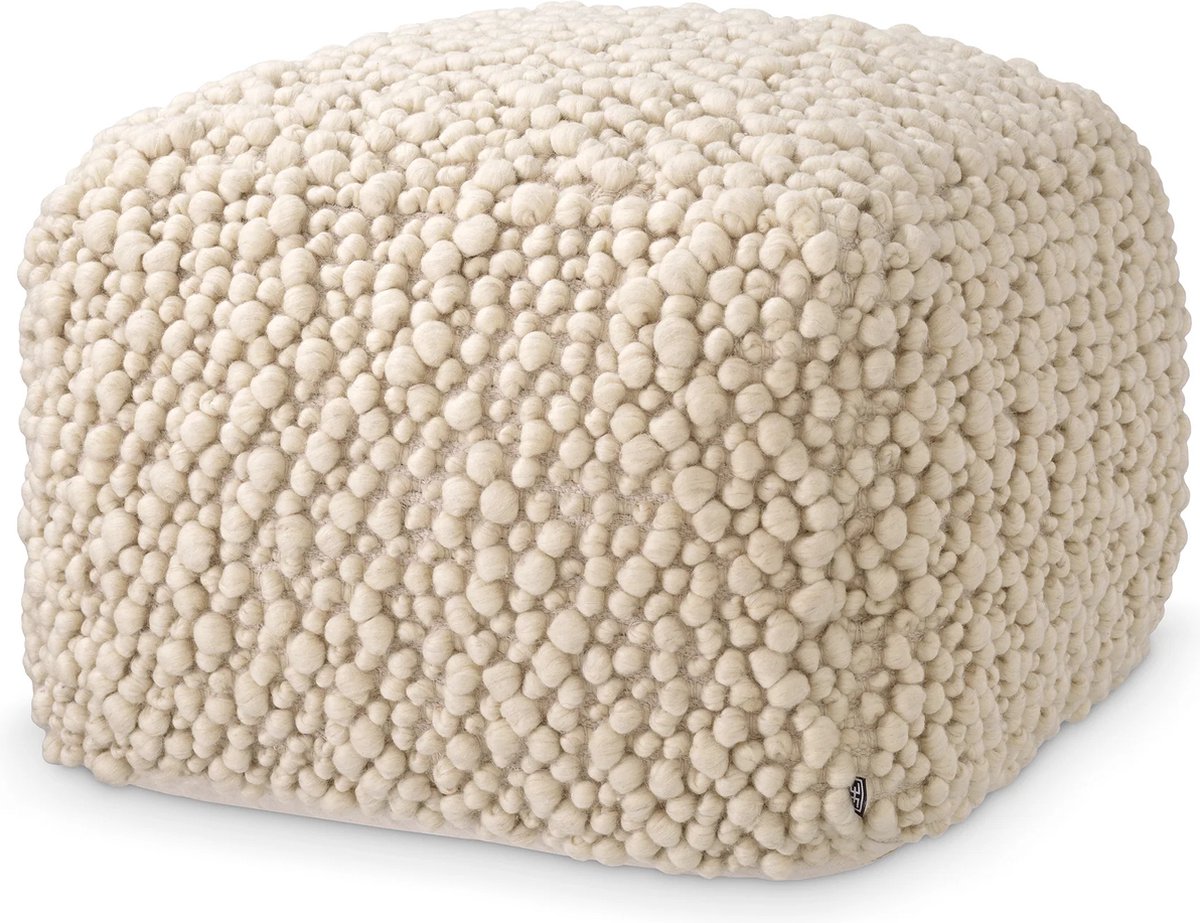 luxe design stool poef voetenstoef Ivory Schillinger 60 x 60 x 40 cm