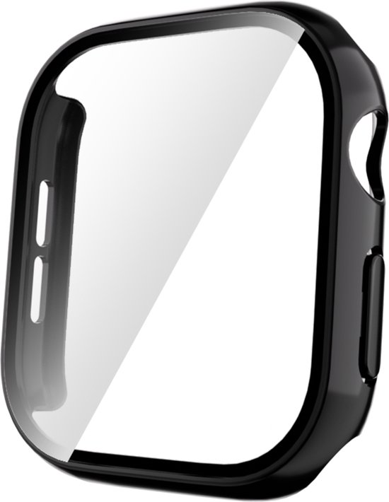 Zwarte hardcase met ingebouwd scherm voor Apple Watch.