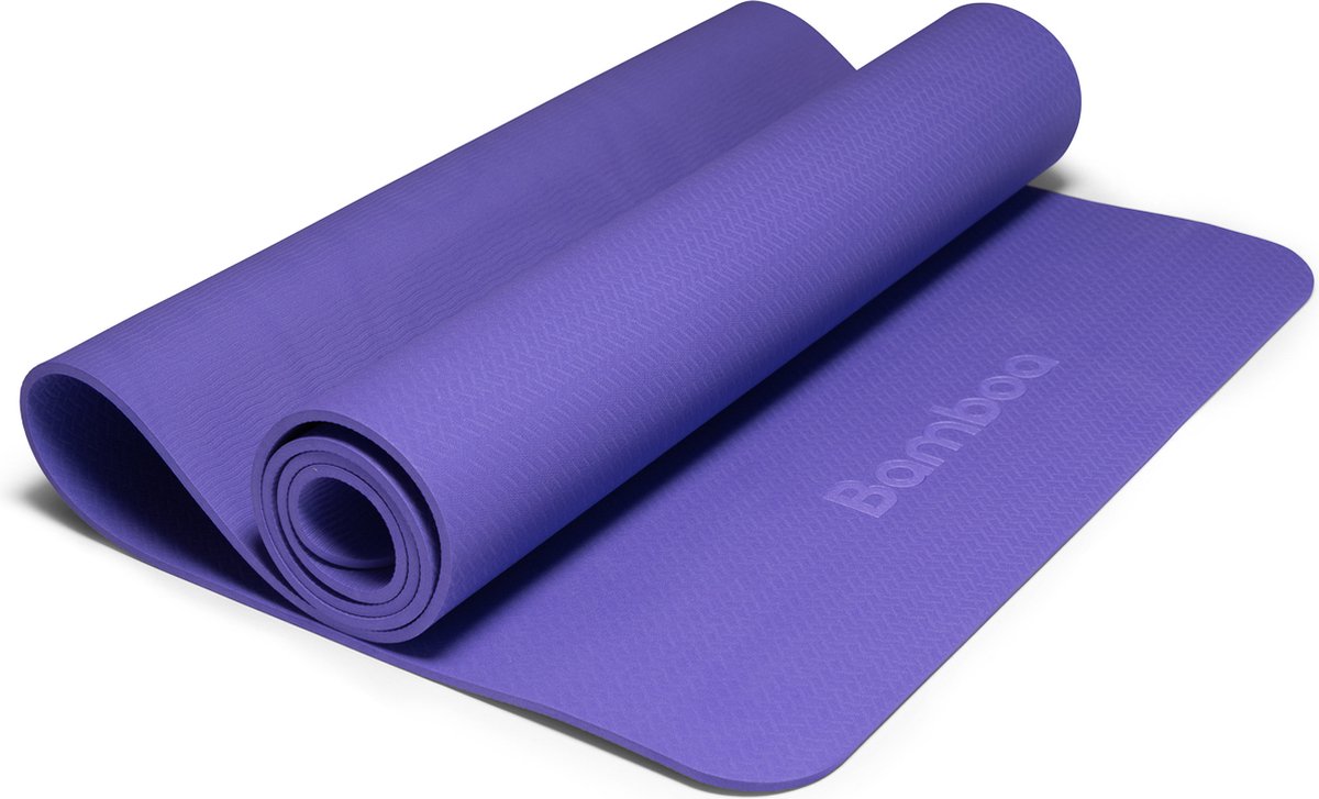 A-FTNSS Yoga Mat | Paars & Roze | 7mm | Anti-Slip | Optimale Grip | Sterke Yoga Mat | Makkelijk schoon te houden