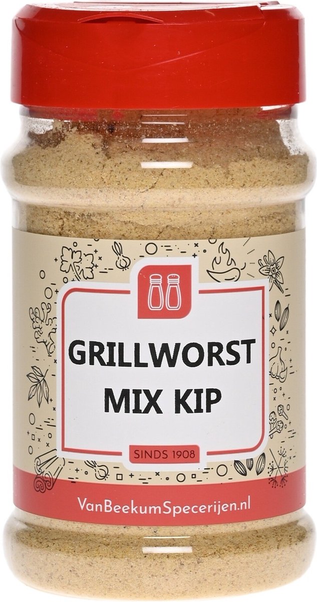 Goedkoopste Van Beekum Specerijen - Grillworst Mix Kip - Strooibus 130 Gram