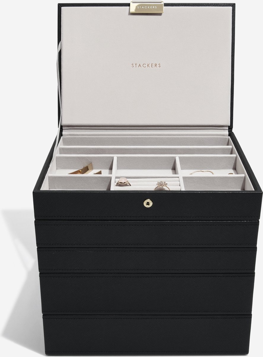 STACKERS BLACK - Sieradendoos - Juwelendoos - Sieradenhouder - Sieraden Organizer
