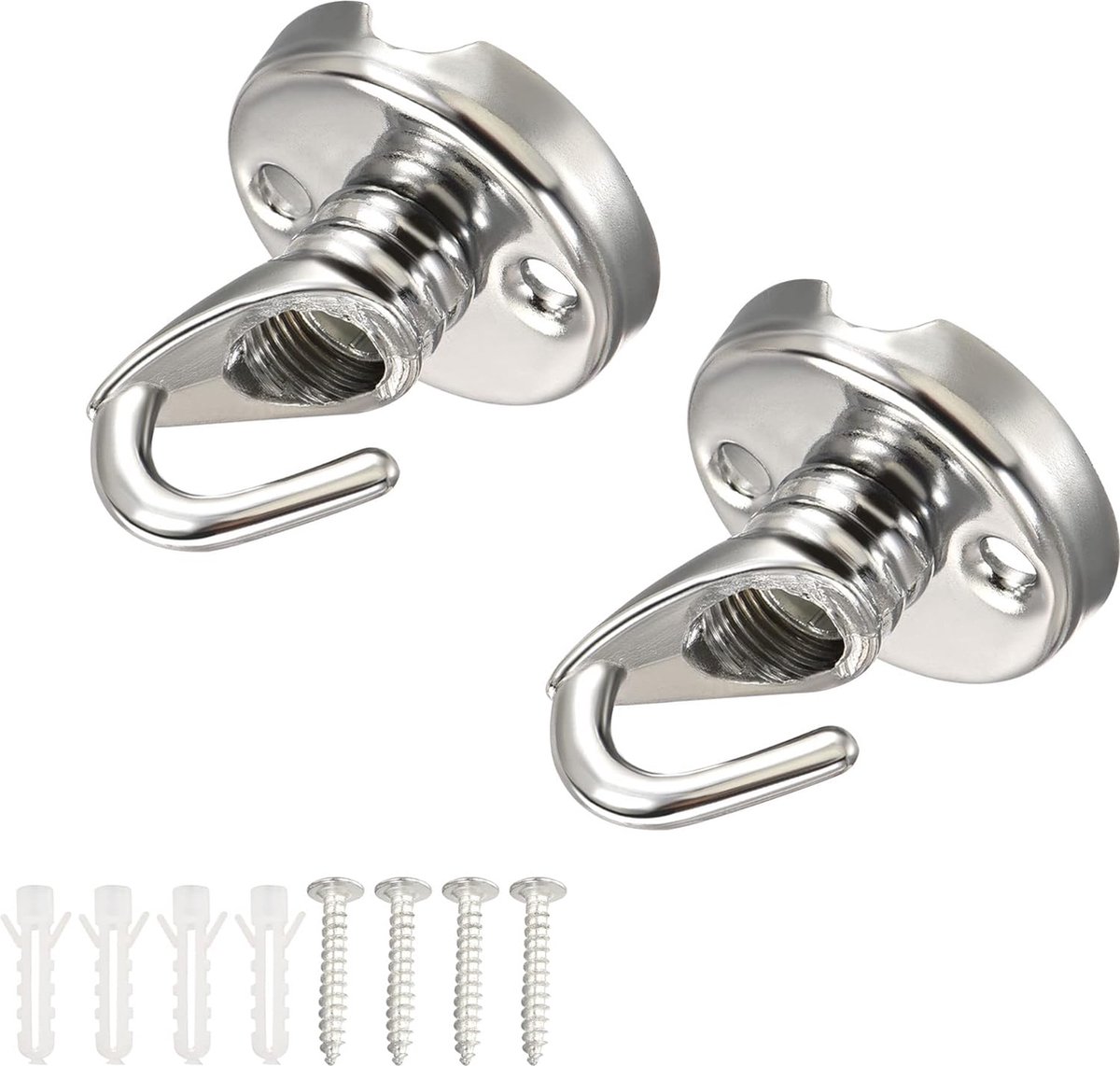 2 kroonluchter draaghaken - openingen - haken - verlichtingsaccessoires - zilver - geschik
