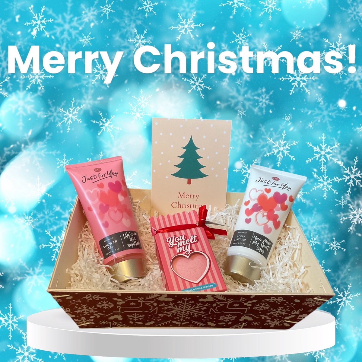 Goedkoopste Cadeau vrouw - cadeaubox - kerstcadeau - geschenkset Just for You - Kerst - Kerstpakket - Kerst cadeau vrouw