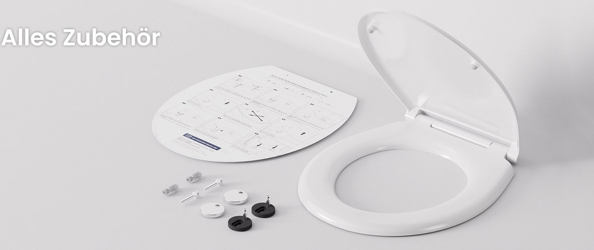 CECIPA Wc-bril met softclosemechanisme, toiletbril, ovaal, toiletdeksel, softclose, Quick Release, Derw-serie