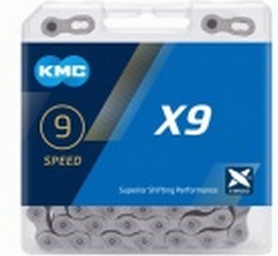 KMC 9-speed fietsketting - smal ontwerp - grijs - 114 schakels - MTB & race geschikt van KMC — afbeelding 2