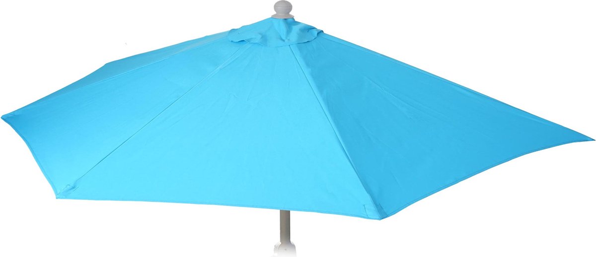 Vervangingshoes voor Parla halfronde parasol, parasolhoes vervangingshoes, 300cm stof/textiel UV 50+ 3kg ~ turquoise