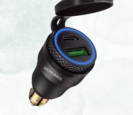 Hella DIN Auf USB Ladeadapter 45W - Wasserdichtes Motorrad Ladegerät Für BMW, Triumph, Ducati