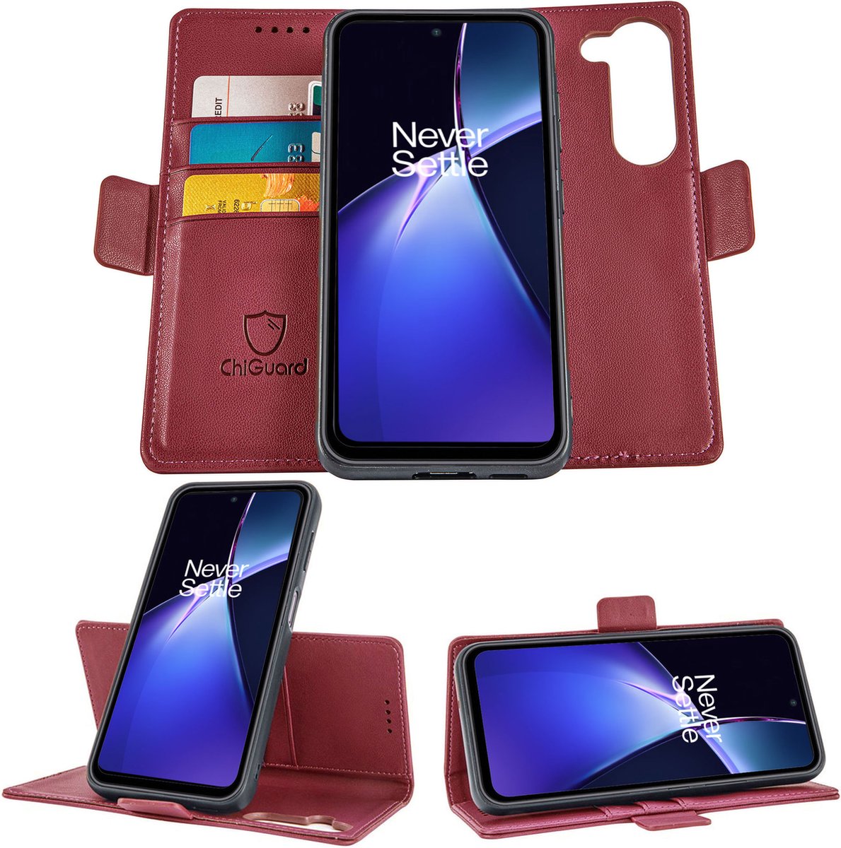 Magnetic Slim Bookcase Rood | OnePlus Nord 2 Hoesje Magnetic Slim Bookcase Rood | OnePlus Nord 2 Hoesje