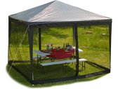 Bol.com Relaxdays muskietennet voor 3x3 m partytent - 2 stuks - zwart muggennet paviljoen 12 m aanbieding