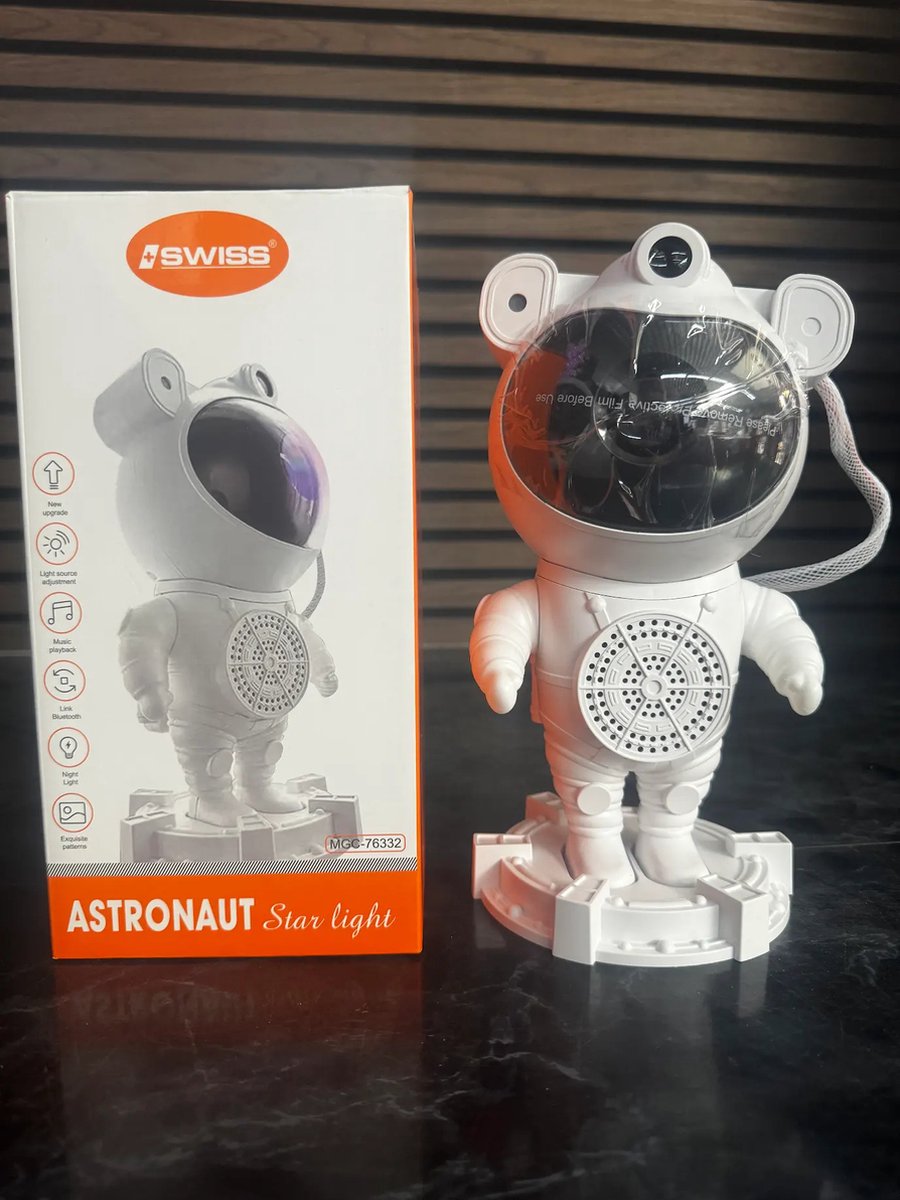 ISWISS Astronaut Sterren Projector - Sterren projector - Sterrenhemel Verlichting - Nachtlampje - Sterrenhemel Projector - Sterrenlamp - Galaxy Projector - Afstandsbediening - 15+ kleurcombinaties