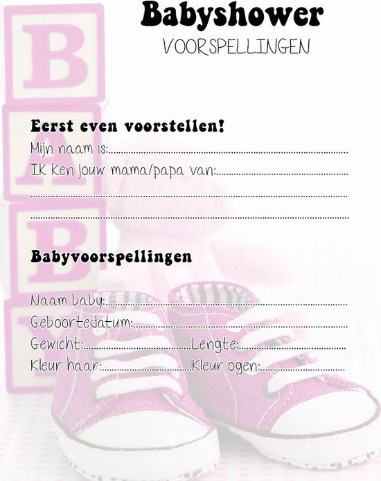Babyshower invulkaarten | beer