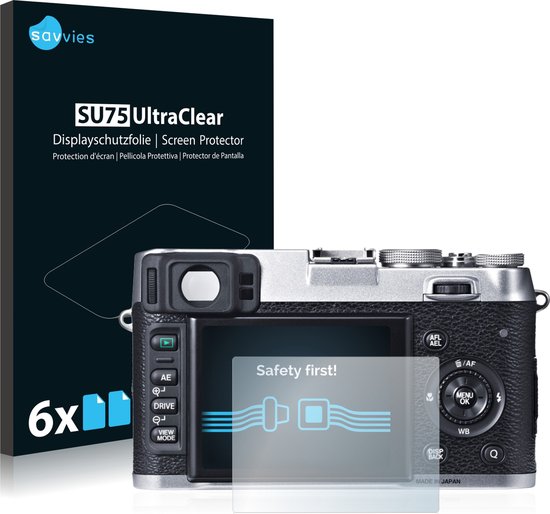 Savvies - Screenprotector voor Fujifilm X100S - Folie Beschermfolie transparant (6 Stuks)