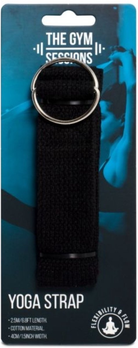 Yoga riem The Gym Sessions zwart lang 250 cm — afbeelding 2