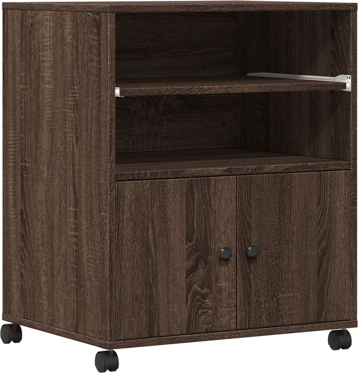 vidaXL - Dressoir met 3 lades - Sonoma eiken - Bewerkt hout - 30x30x70 cm | Leen Bakker vidaXL - Dressoir met 3 lades - Sonoma eiken - Bewerkt hout - 30x30x70 cm | Leen Bakker