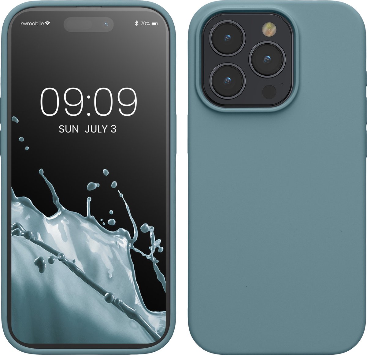 kwmobile Case voor iPhone 15 Pro - Slank TPU-Hoesje met Zachte Afwerking - In antieksteen