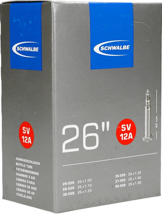 Schwalbe SV12A - Binnenband - 25/40 - 559 - 26 x 1 1/4 - 1.5 inch - Frans Ventiel - 40 mm van Schwalbe — afbeelding 2