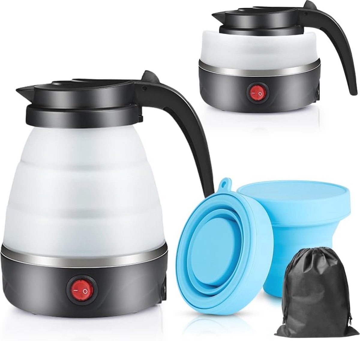 Draagbare Opvouwbare Waterkoker - Mini Waterkoker voor Reizen en Kamperen - 0,6L