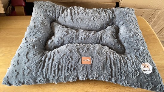 dogsfavorite Hondenbed met visco-kussen - wasbare hondenmand - hoogwaardige hondenbank - gewrichtsvriendelijk hondenkussen - robuuste hondenmat - taupe - Gr. S - 80 x 60 cm