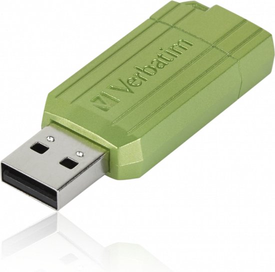 Verbatim USB DRIVE 2.0 PINSTRIPE USB-stick 128 GB Eucalyptus, Groen 49462 USB-A 2.0