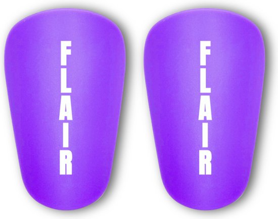 Foto: Flair mini scheenbeschermers voetbal kleine scheenbeschermers paars 8x5cm