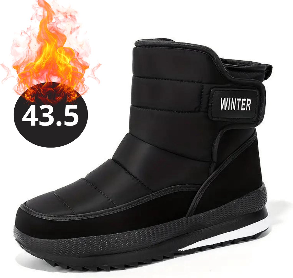 Nivard Snowboots Sneeuwschoenen Sneeuwboots Heren Wintersport Ski Skischoenen – 43.5 Outdoor Zwart