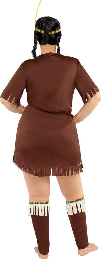 Funidelia | Déguisement amérindien pour femme indienne, cowboy, Western - Déguisement pour Adultes Accessoires costumes et accessoires pour Halloween, carnaval et fêtes - Taille M - Marron