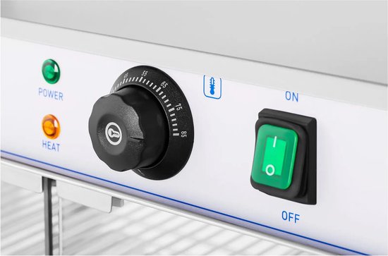 Warmhoudvitrine- 1.200 W - LED display - Royal Catering — afbeelding 3