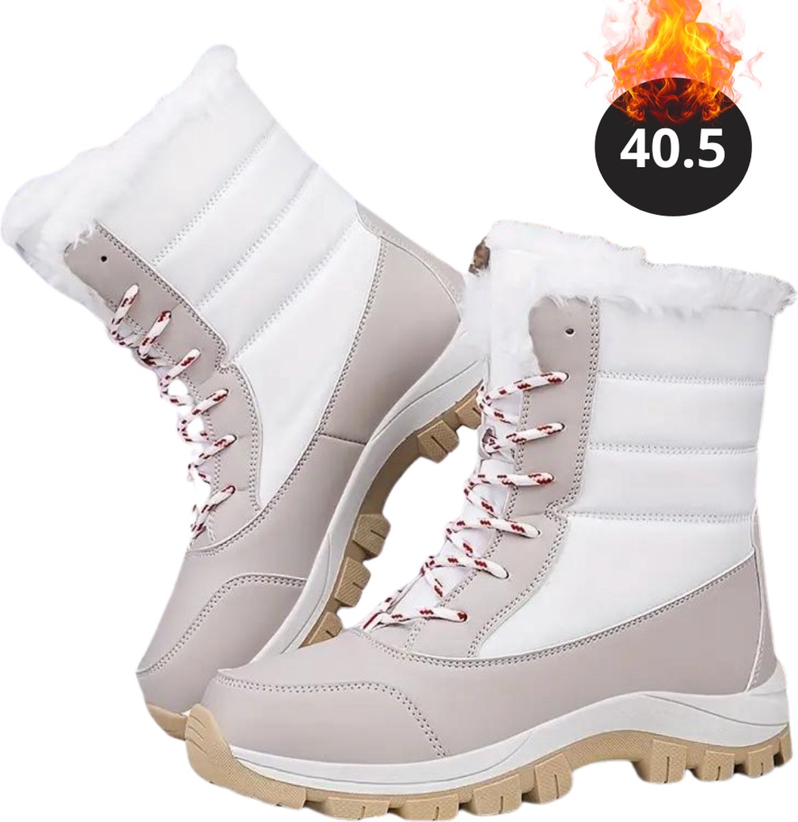 Nivard Snowboots Sneeuwschoenen Sneeuwboots Dames Wintersport Ski Skischoenen Lichtgrijs 40.5 Laarzen