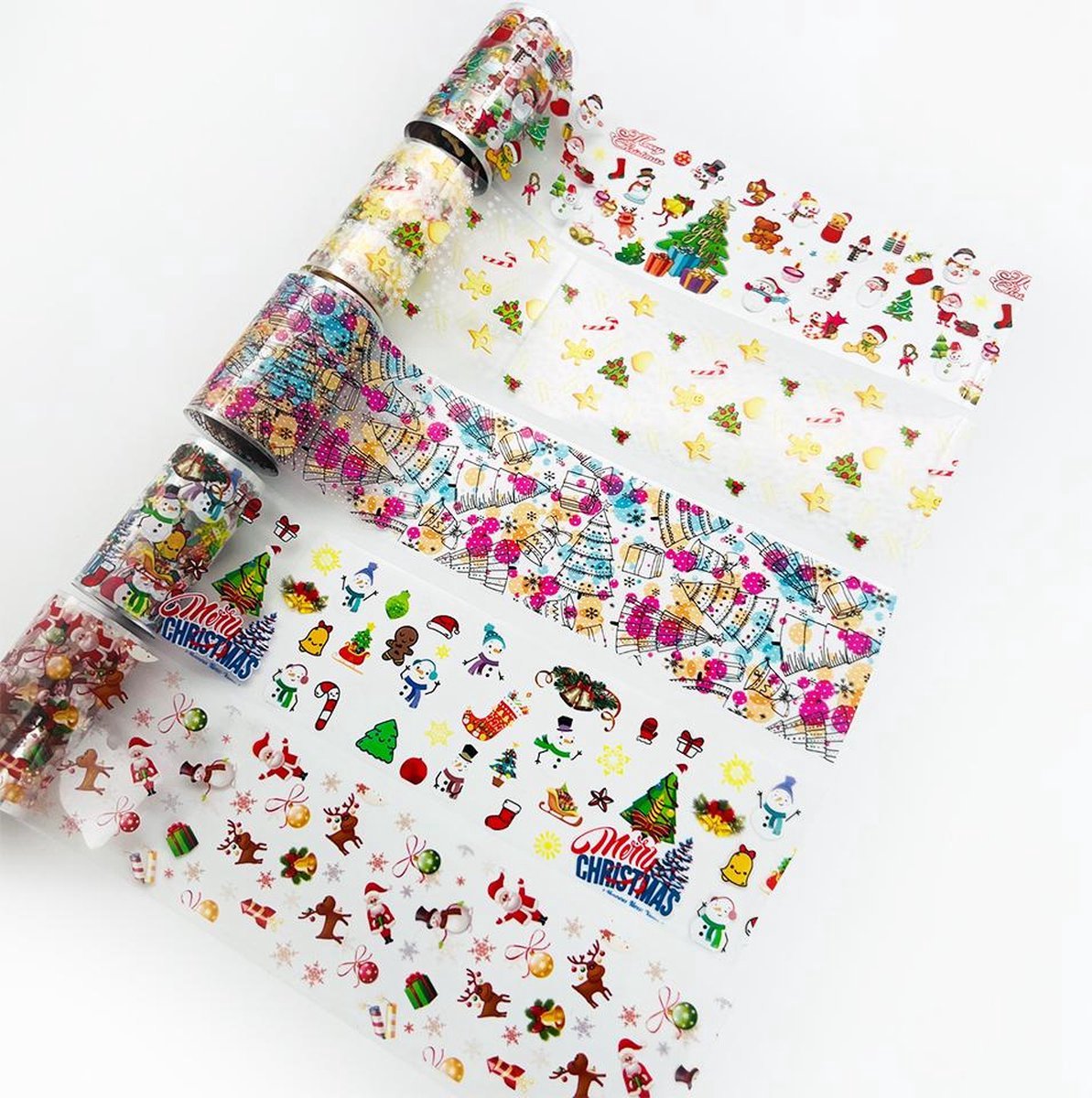 Goedkoopste 10 vellen kerst nagelfolie Sticker. Transfer nail art foil,Nagelstickers,Manicure Christmas Nail stickers 5Stuk nagelvijlen
