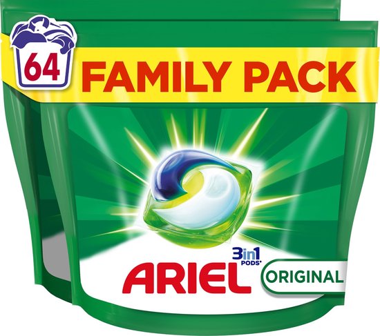 Foto: Ariel 3in1 wasmiddel pods kleur 64 capsules