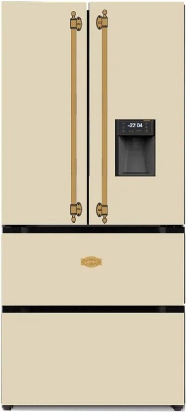 KAISER side-by-side KS 80425 ElfEm retro, 183 cm hoog, 83,6 cm breed, koel-vriescombinatie Side-by-Side koelkast, No Frost 506 L
