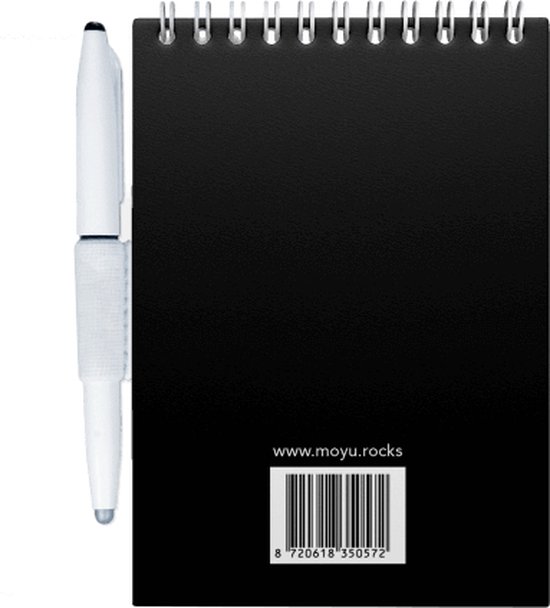 MOYU - Pitch Black Notebook - Carnet effaçable A6 Hardcover