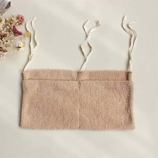 Sac de rangement pour parc à bébé - Sac pour parc à bébé - Motif ours en peluche - Boucle - Boîte de rangement - Boîte Bébé - 43 x 22 cm - Marron