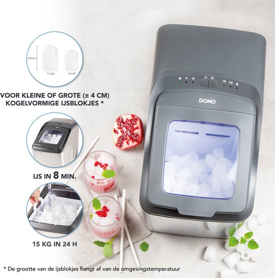 DOMO DO9247IB IJsblokjesmaker PRO 'Ice Maestro' - 15kg/24u - 2,8 L van Domo — afbeelding 4